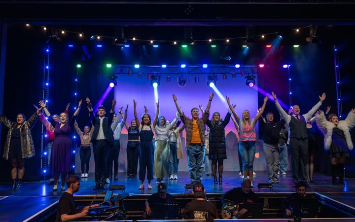 A TO Z Aberdeen cast take a bow on stage at Aberdeen Arts Centre
